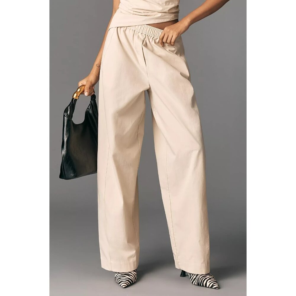 Maeve Sporty Poplin Pull-On Trousers L - Picture 2 of 2